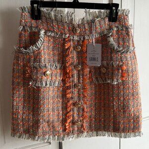NWT $198 WALTER BAKER DALIA TWEED SKIRT SIZE 8